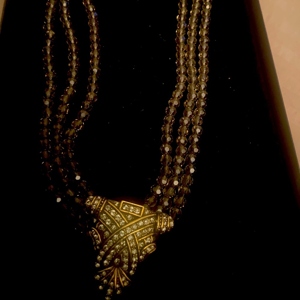 HEIDI DAUS Rare Smoky Quartz Necklace 10.5”